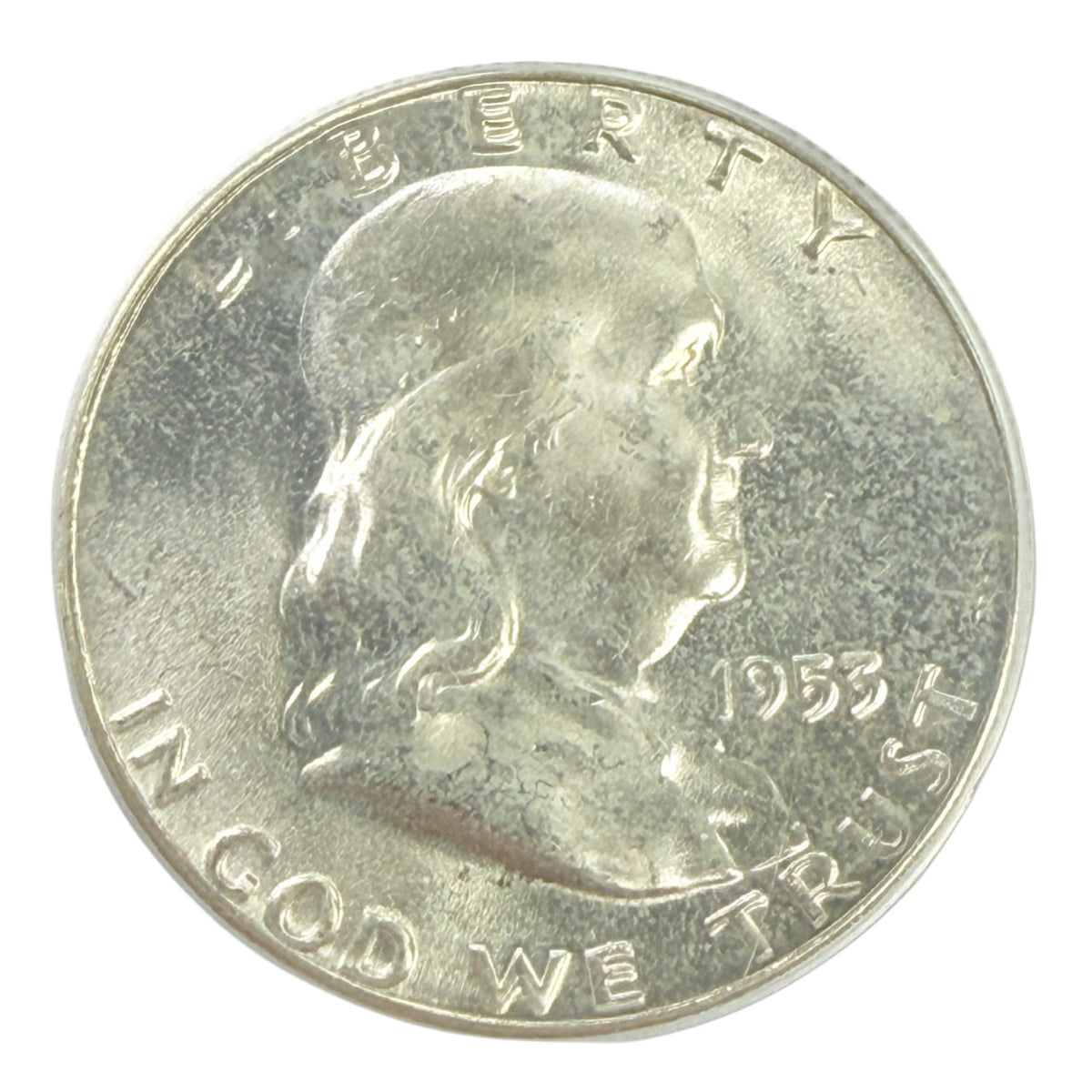 1953 Franklin Half Dollar PCGS MS64 FBL