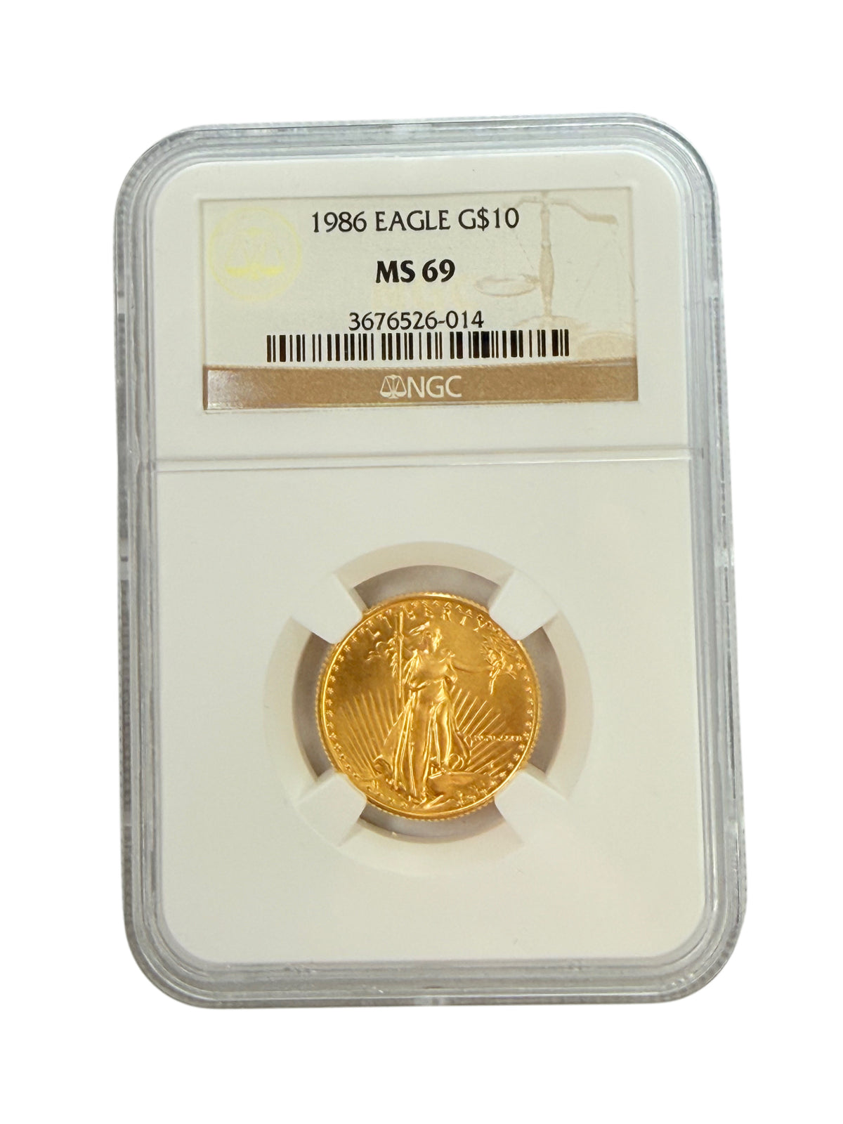 1986 1/4 oz American Gold Eagle NGC MS69