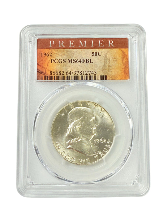 1962 Franklin Half Dollar PCGS MS64 FBL