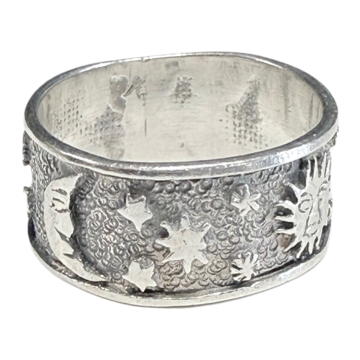 Silver Sun Moon & Stars Ring