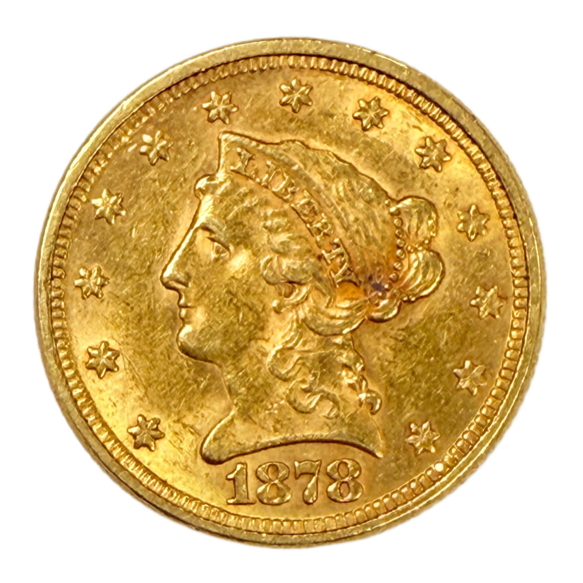 1878 $2.50 Liberty Gold Quarter Eagle (AU)