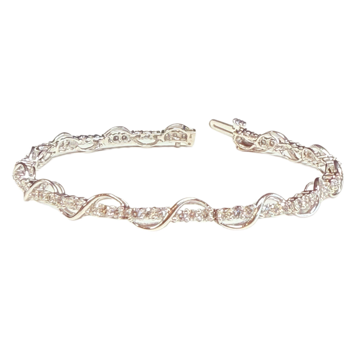 14k White Gold Diamond Tennis Bracelet