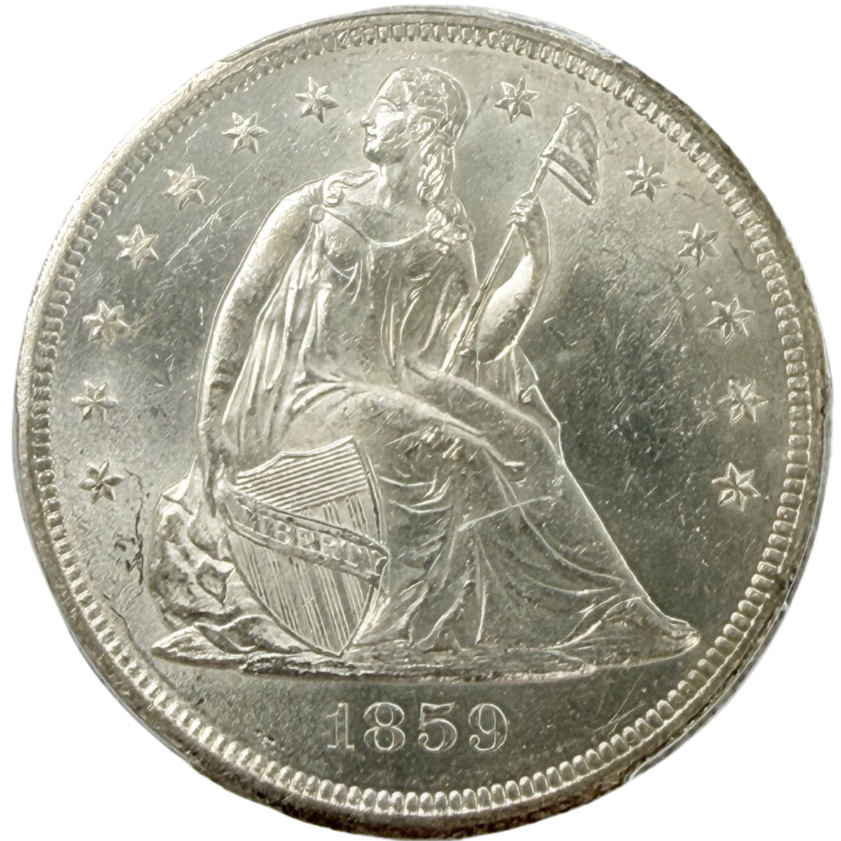1859-O Seated Liberty Dollar PCGS MS61