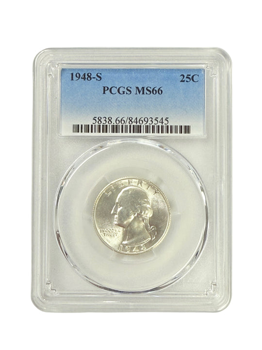 1948-S Washington Quarter PCGS MS66