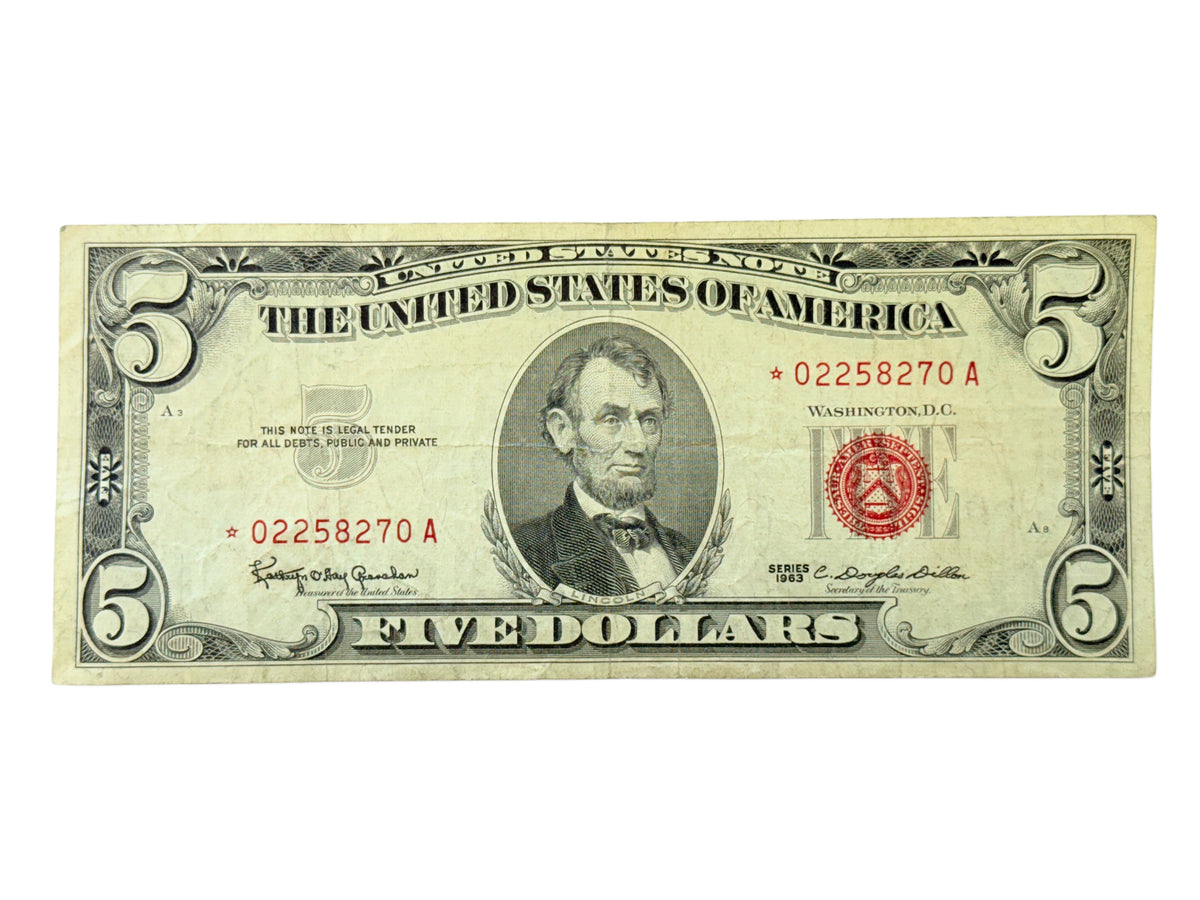 1963 $5 Legal Tender Star Note (VF)