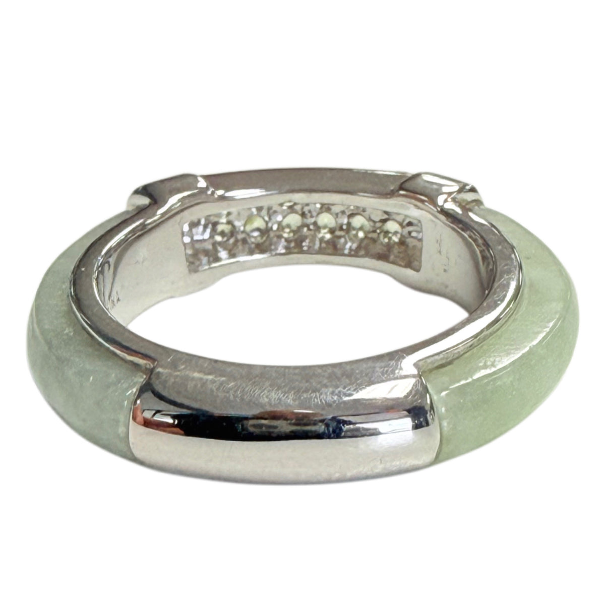 Silver Jade & Peridot Ring