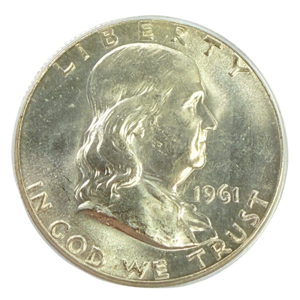 1961 Franklin Half Dollar PCGS MS64 FBL CAC
