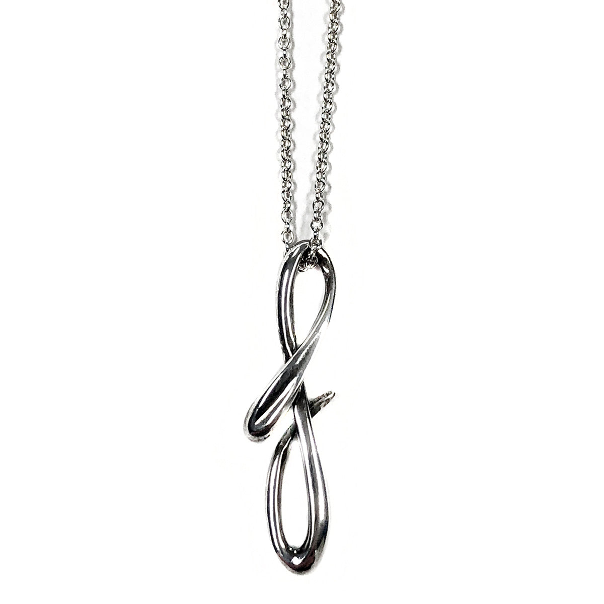 Tiffany Elsa Peretti Alphabet Letter F Necklace (With Box)