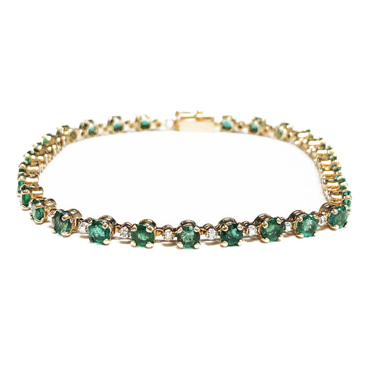 10 k Gold & Emerald Bracelet