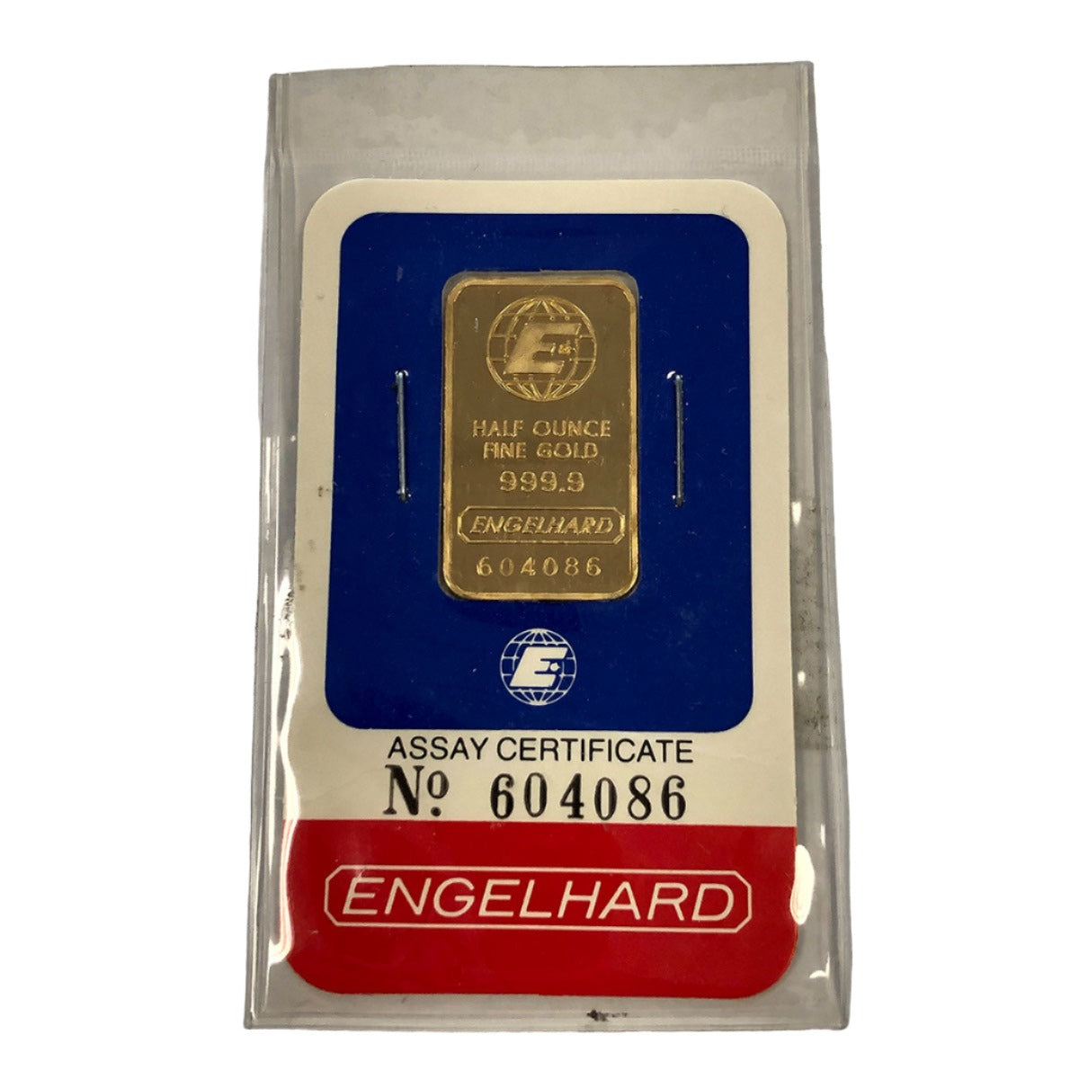 Vintage Engelhard 1/2 oz Gold Bar (In Assay)