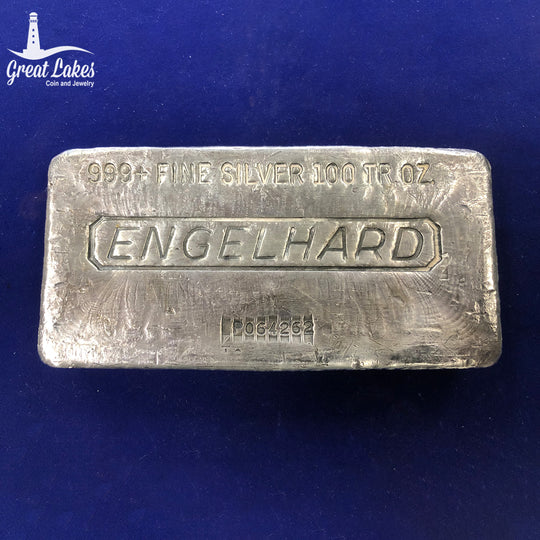 Engelhard 100 oz Silver Bar