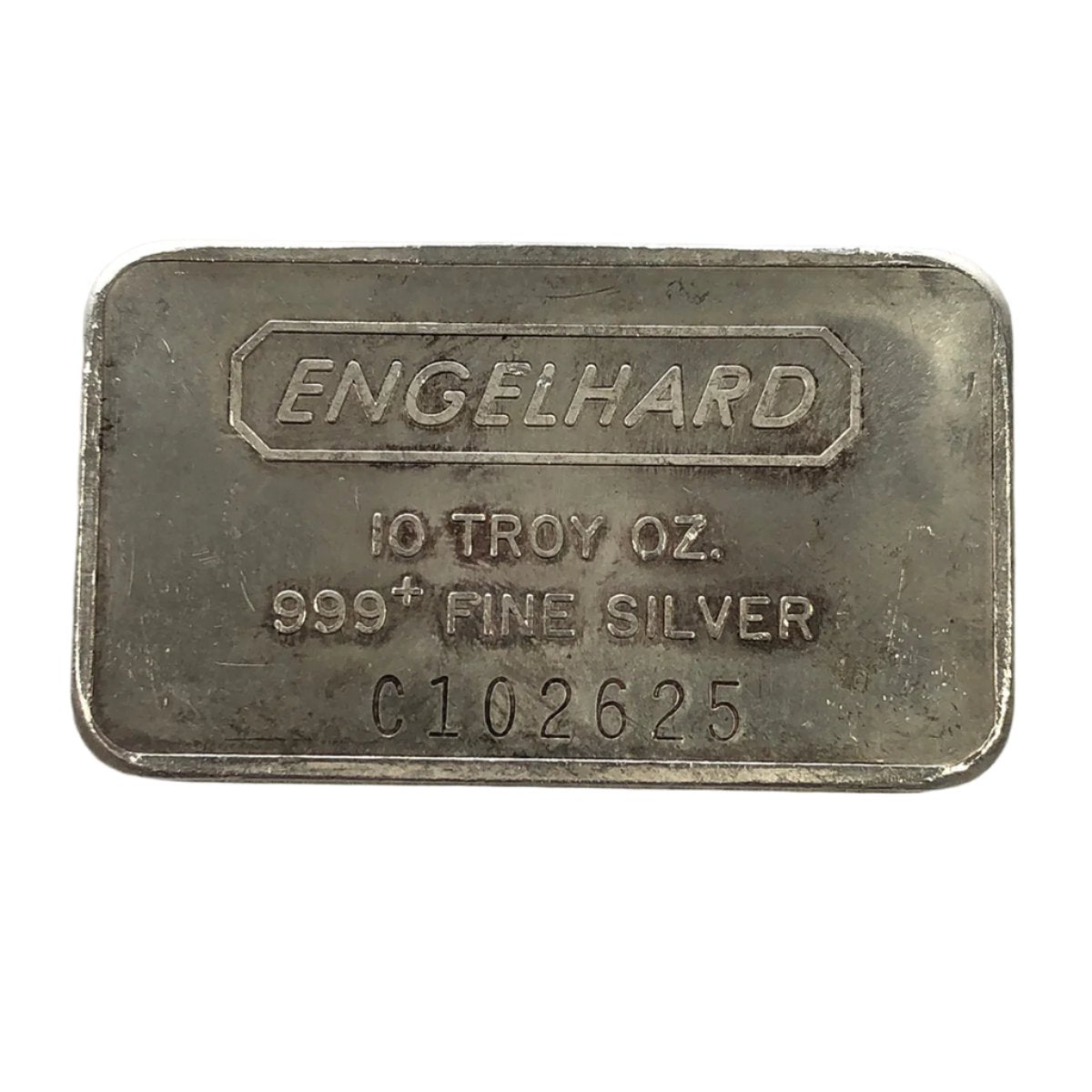 Engelhard 10 oz Silver Bar (12th Series C Pebble Back)