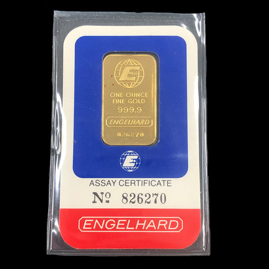 Engelhard 1 oz Gold Bar (In Assay)