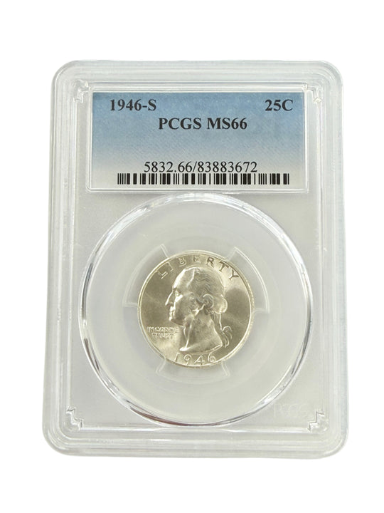 1946-S Washington Quarter PCGS MS66