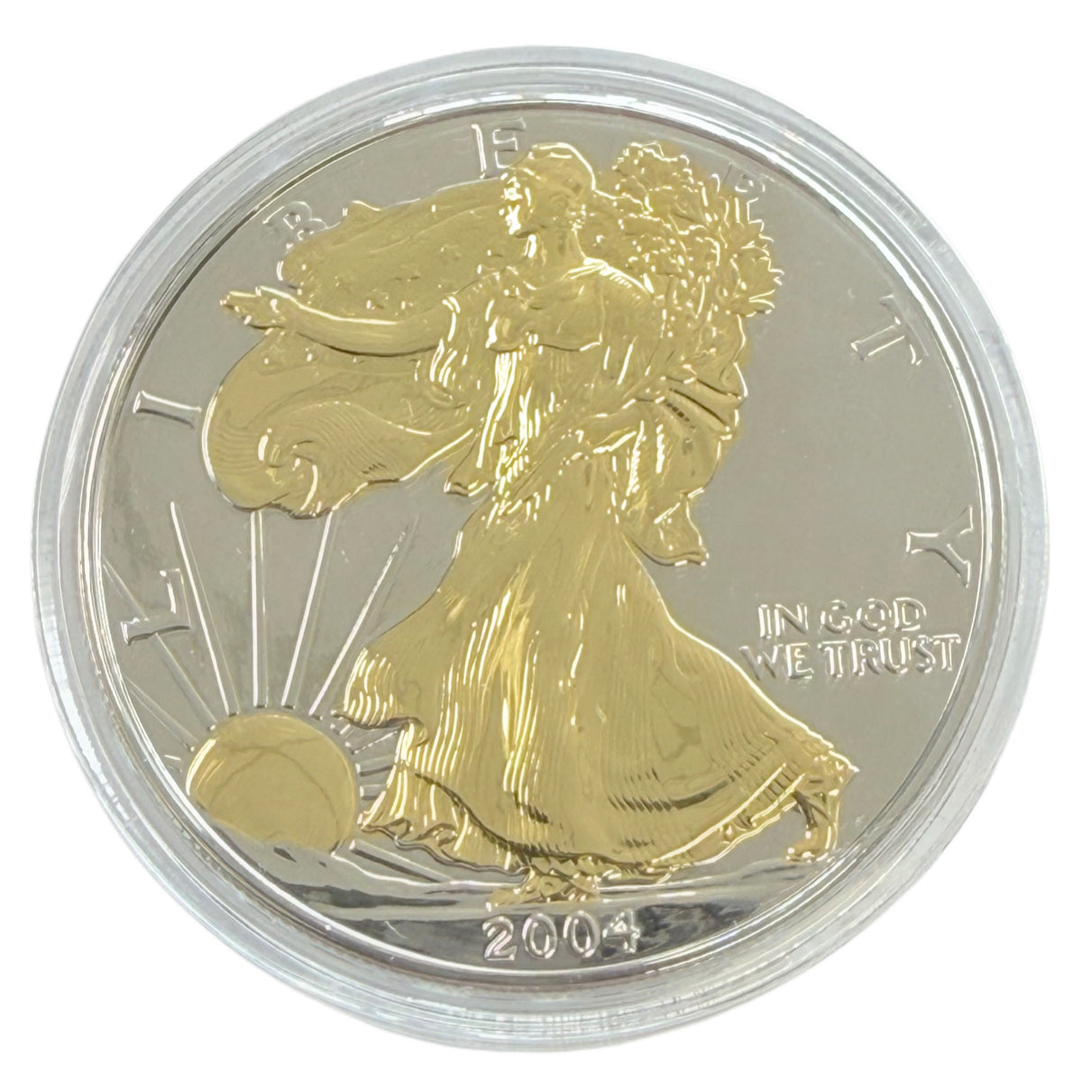 2004 1 oz American Silver Eagle Gilded