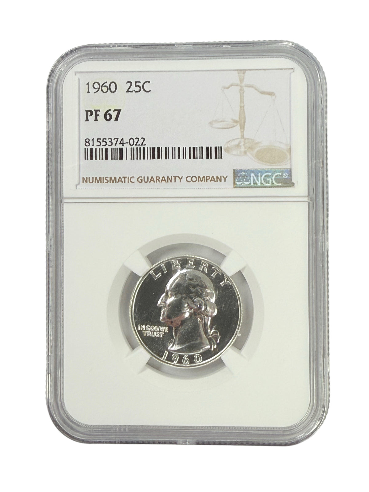 1960 Washington Quarter NGC PF67