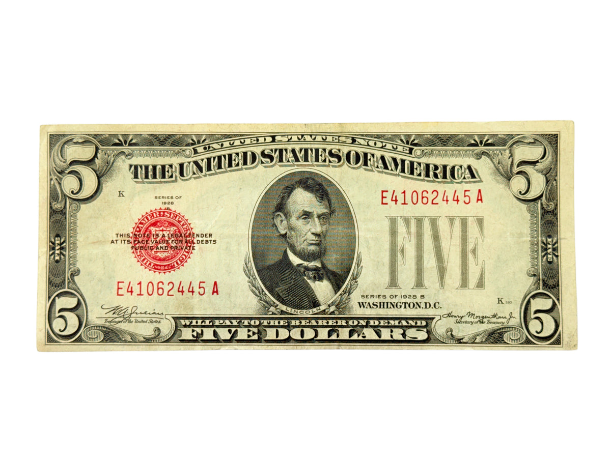 1928-B $5 Legal Tender Note (VF)