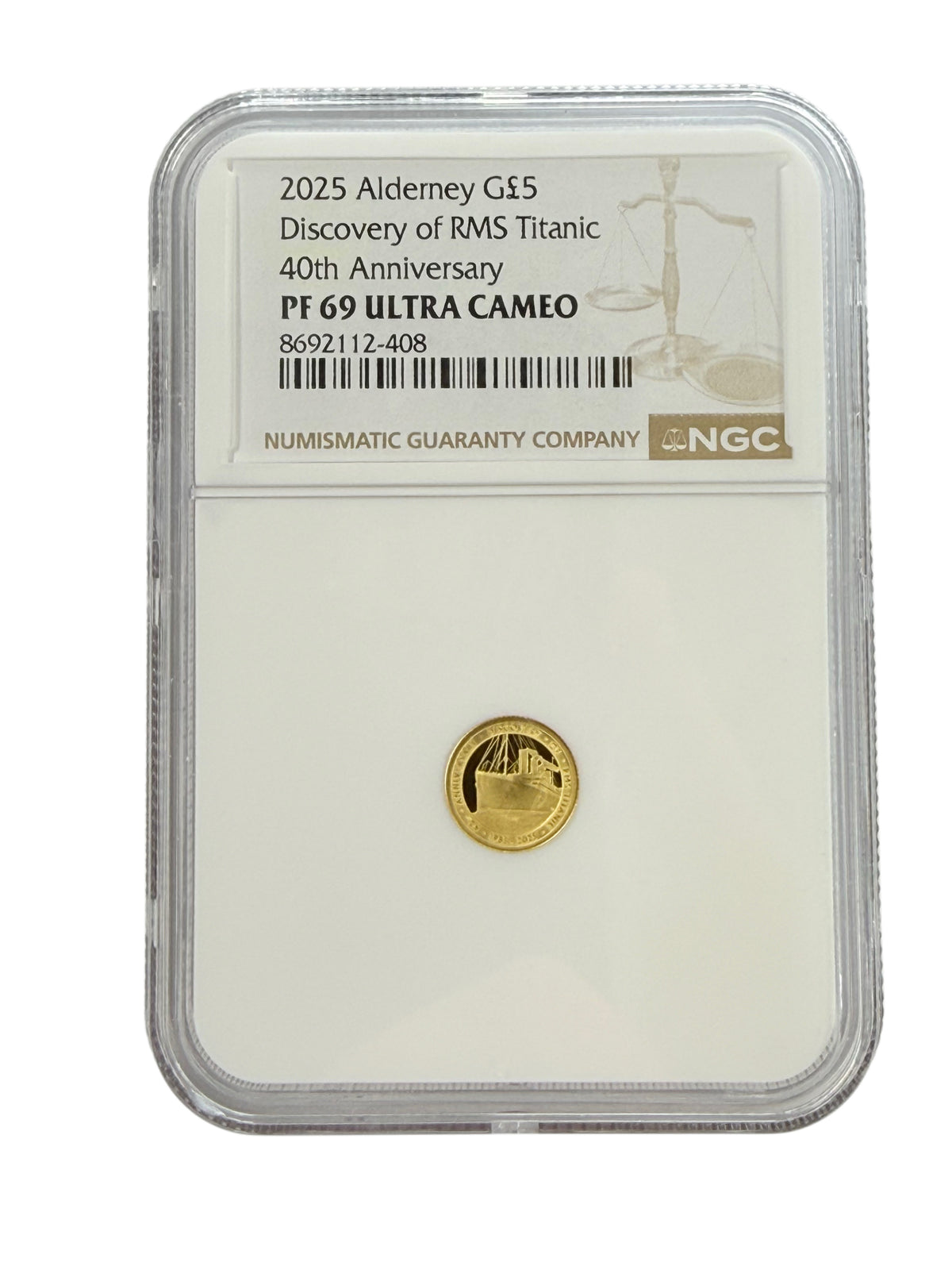 2026 Alderney £5 Discovery of the RMS Titanic NGC PF69 Ultra Cameo