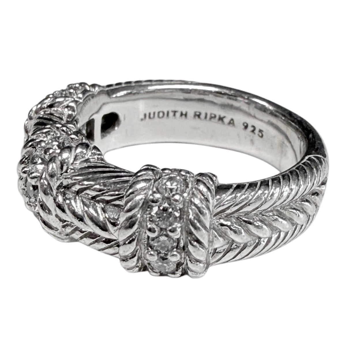 Judith Ripka Stone Triple Rope Ring