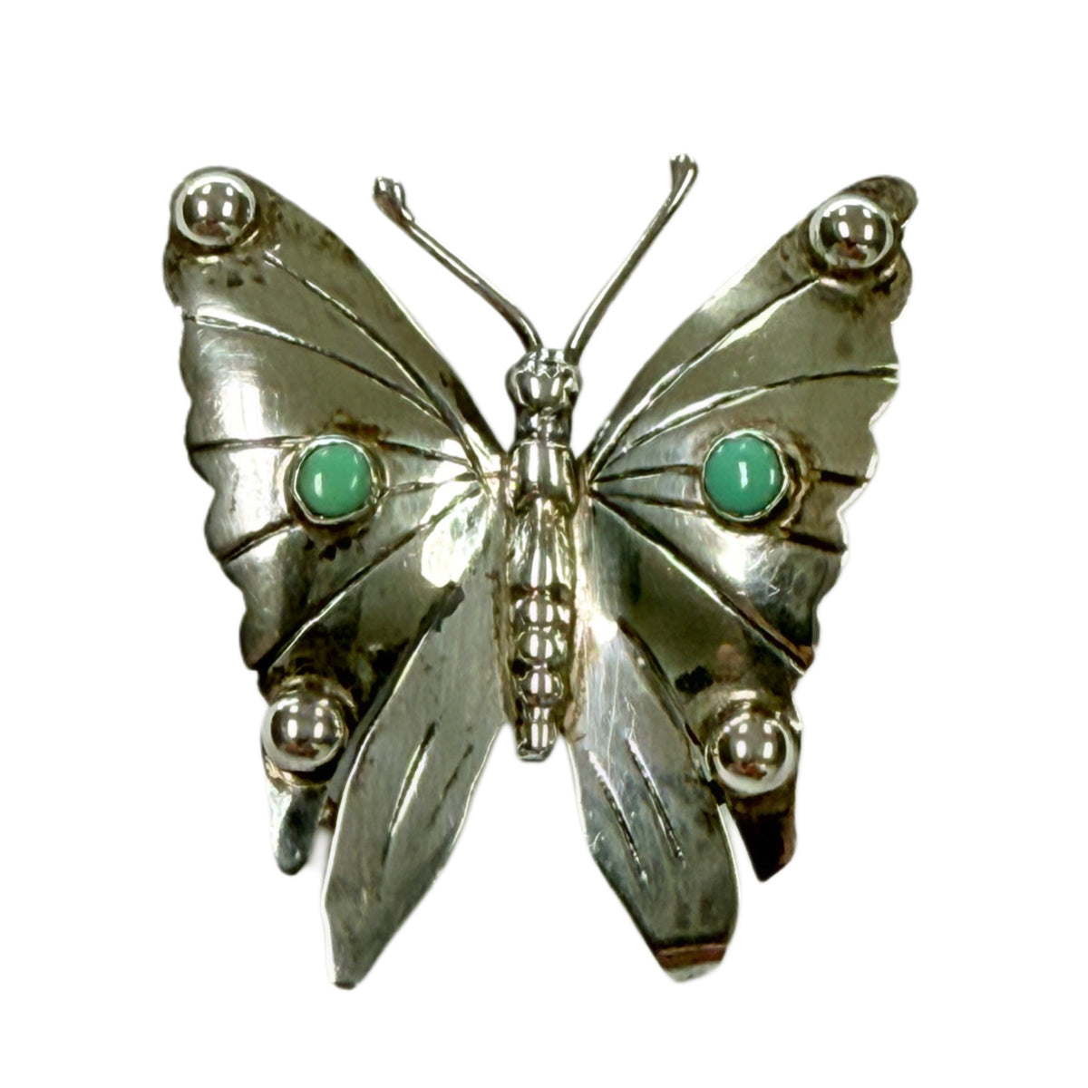 Silver & Turquoise Butterfly Pin