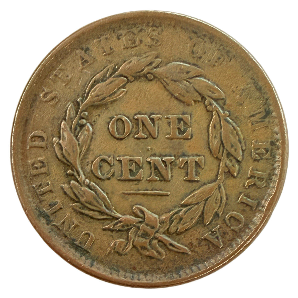 1837 Small Letters Coronet Head Large Cent (F)