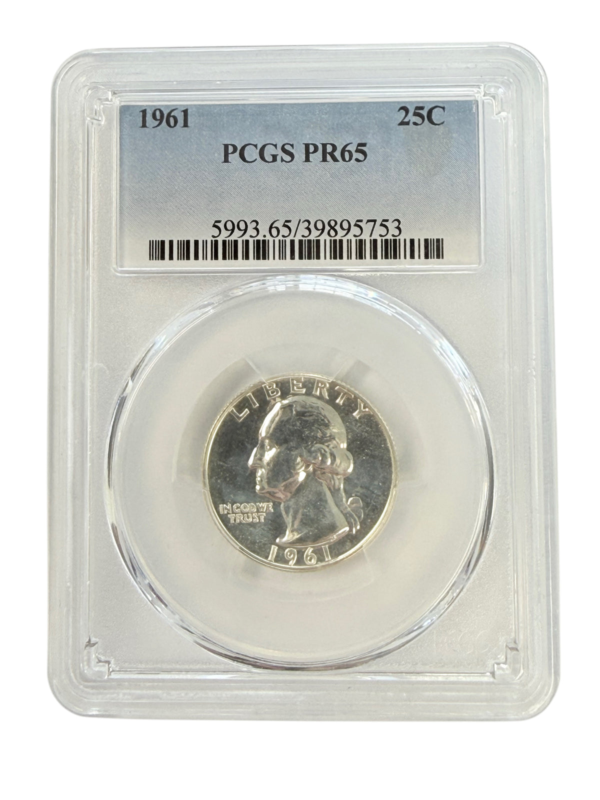 1961 Washington Quarter PCGS PR65