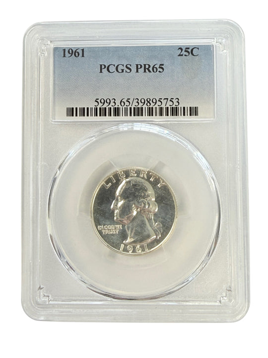 1961 Washington Quarter PCGS PR65