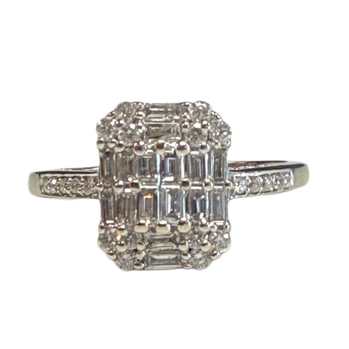 14k White Gold Diamond Ring