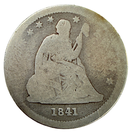 1841 Seated Liberty Quarter (AG)