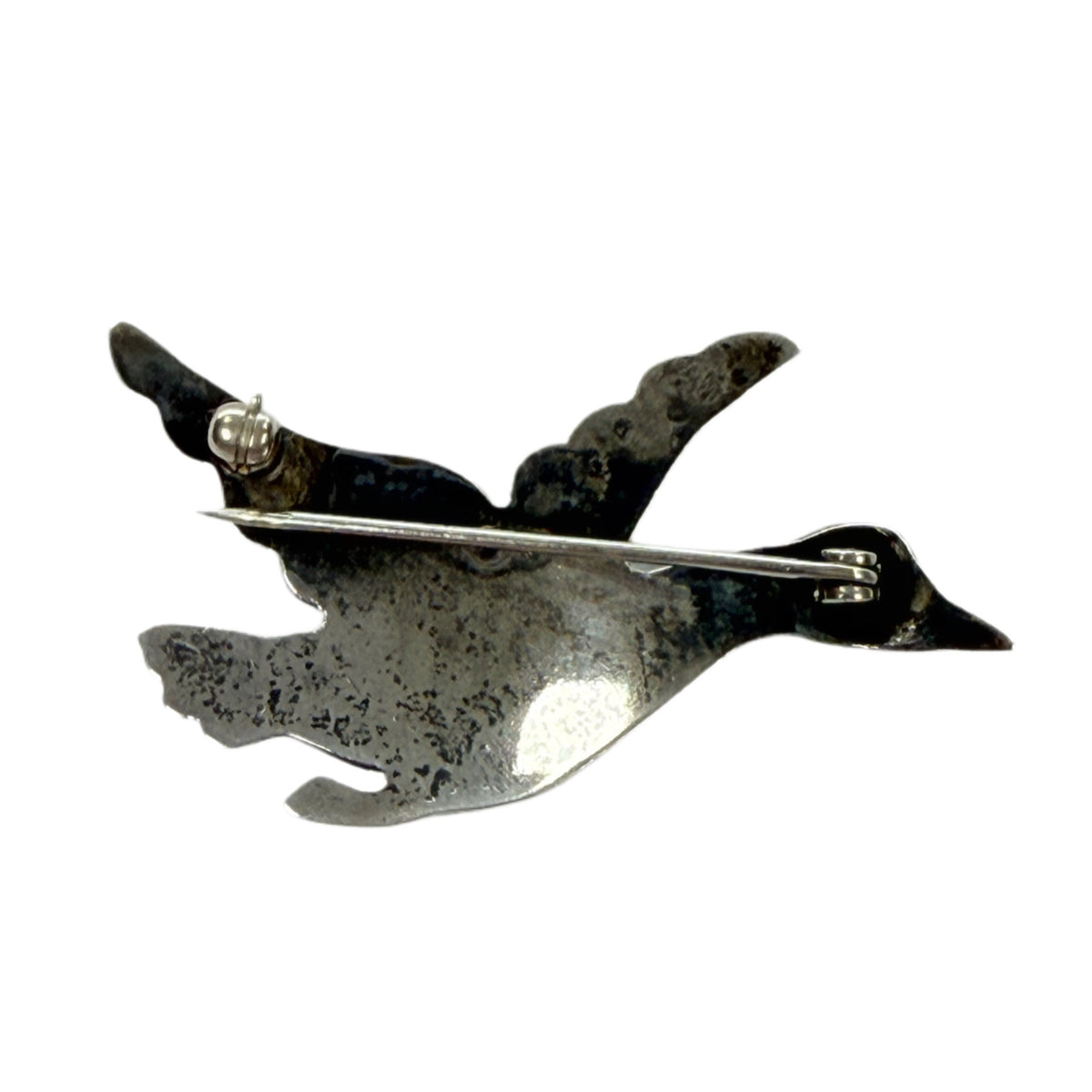 Silver & Turquoise Bird Pin