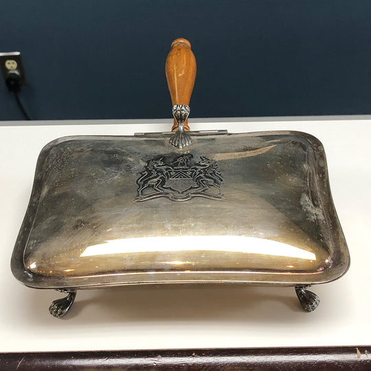 FB Rogers Silver Plated Crumb Catcher with Wood Handle