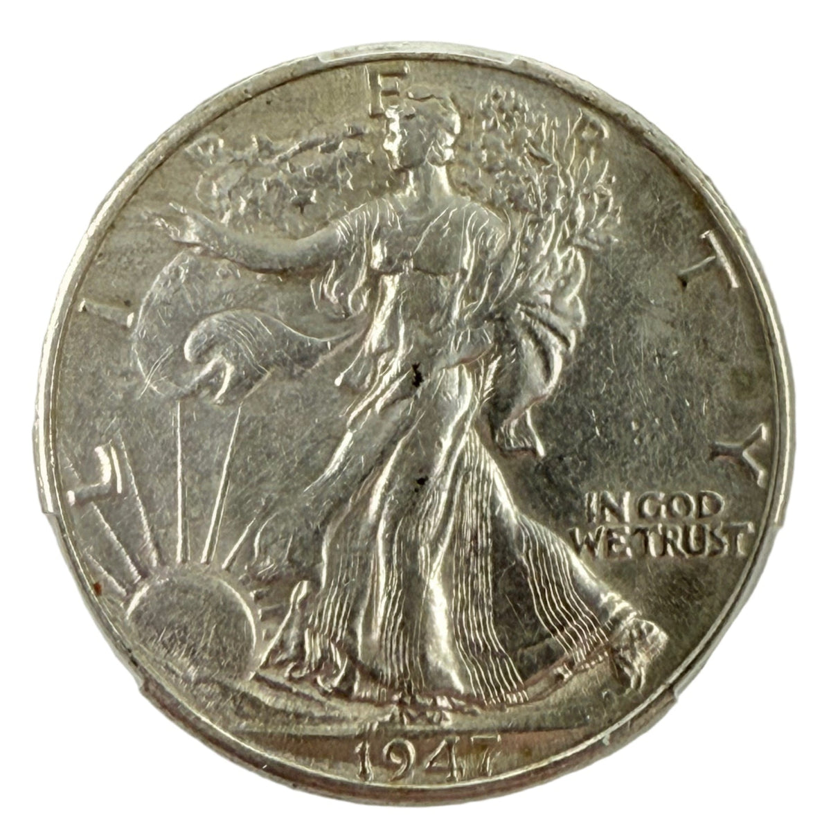 1947-D Walking Liberty Half Dollar CAC AU-Details