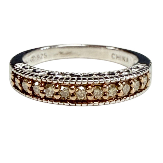 Silver & Champagne Diamond Ring