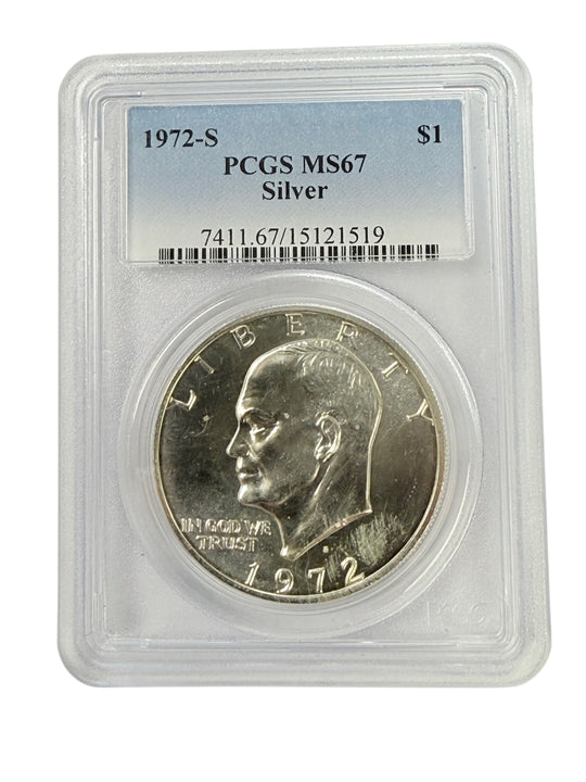 1972-S Eisenhower 40% Silver Dollar PCGS MS67
