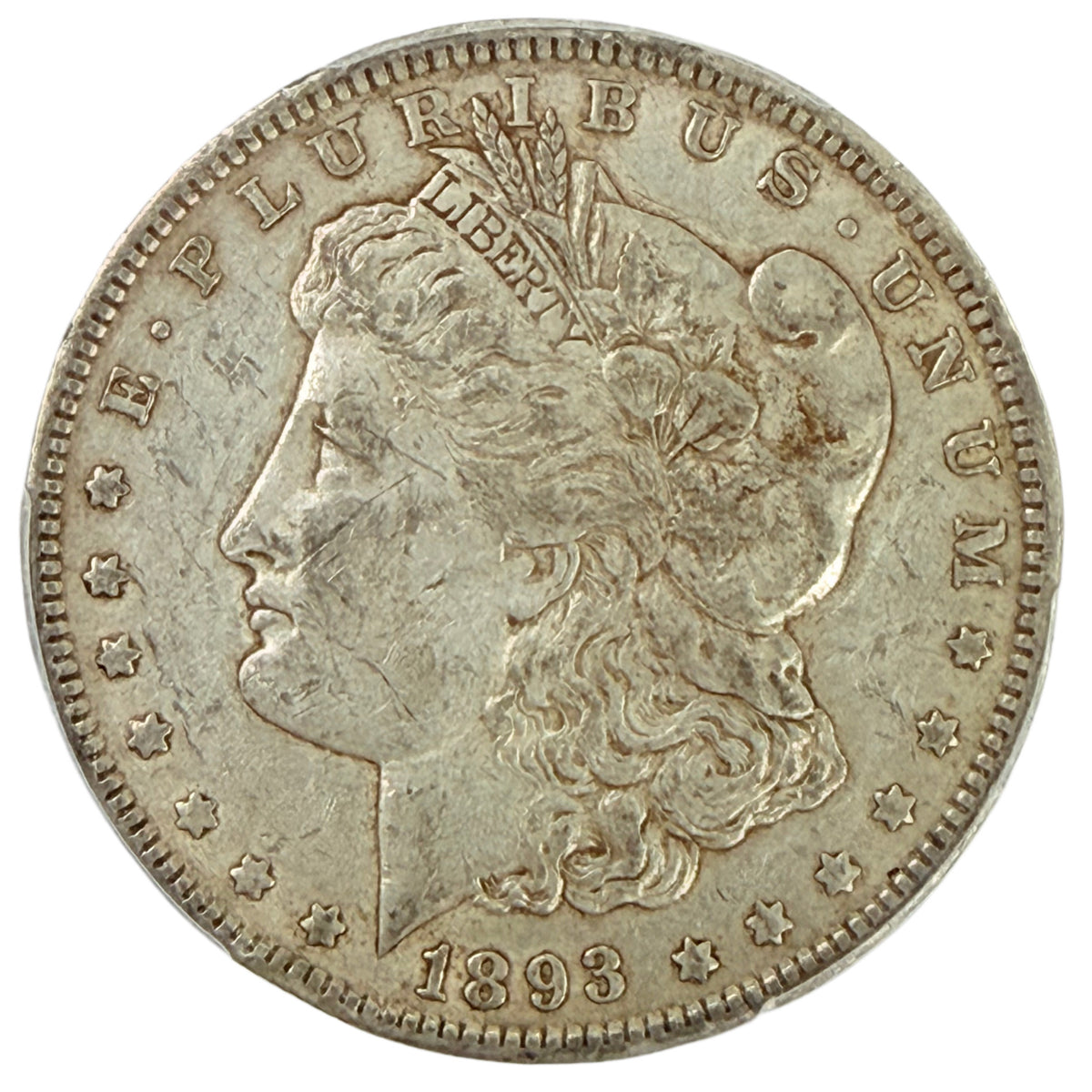 1893 Morgan Silver Dollar PCGS AU50