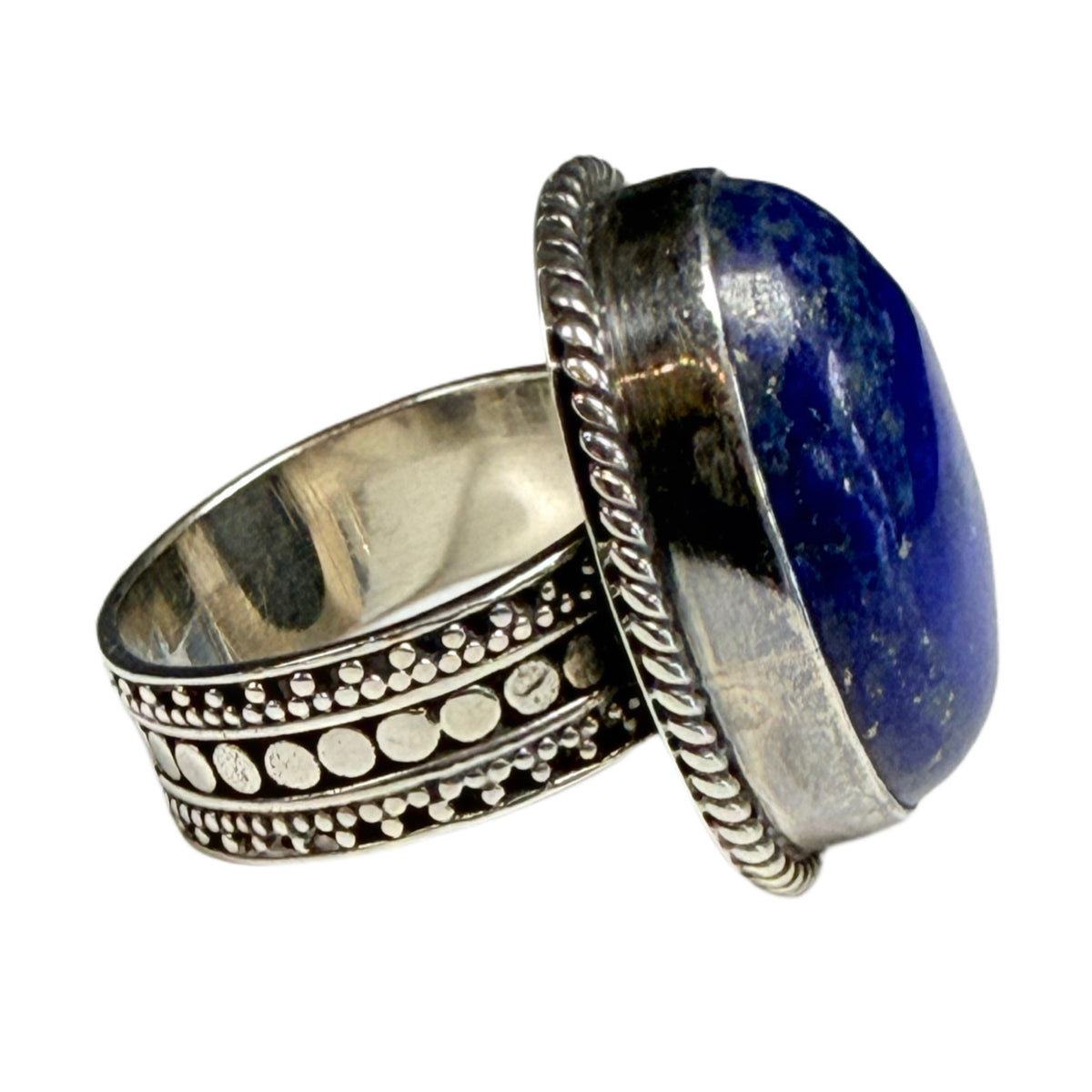 Native American Silver & Lapis Lazuli Ring