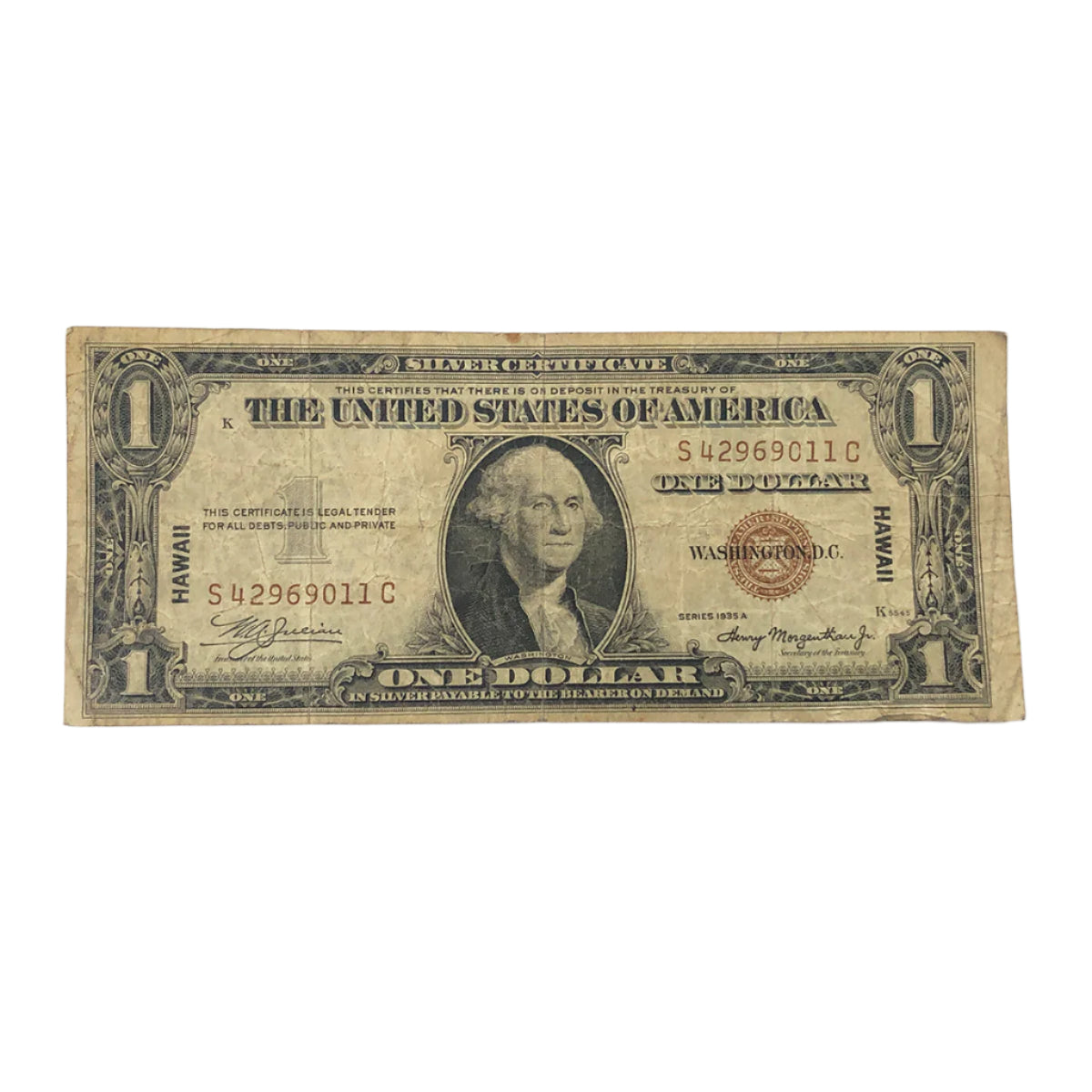 FR.2300 1935-A $1 WWII Emergency Issue Hawaii Note (F)