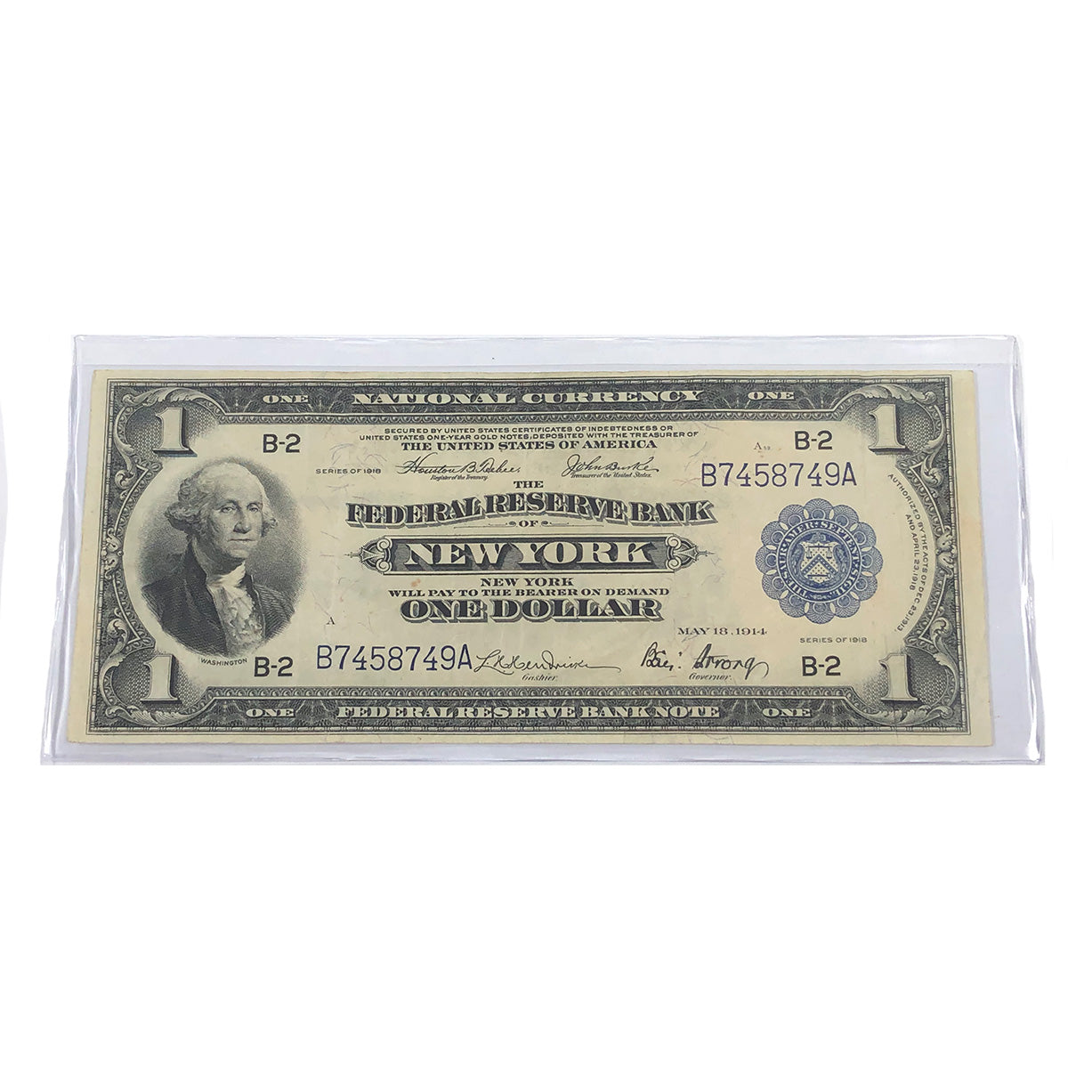 FR.713 1918 $1 Federal Reserve Bank Note New York (Choice VF)