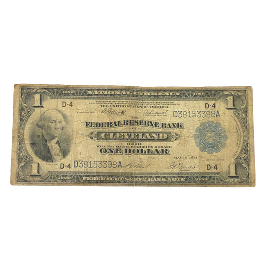 FR.720 1918 $1 Federal Reserve Bank Note Cleveland (VG)