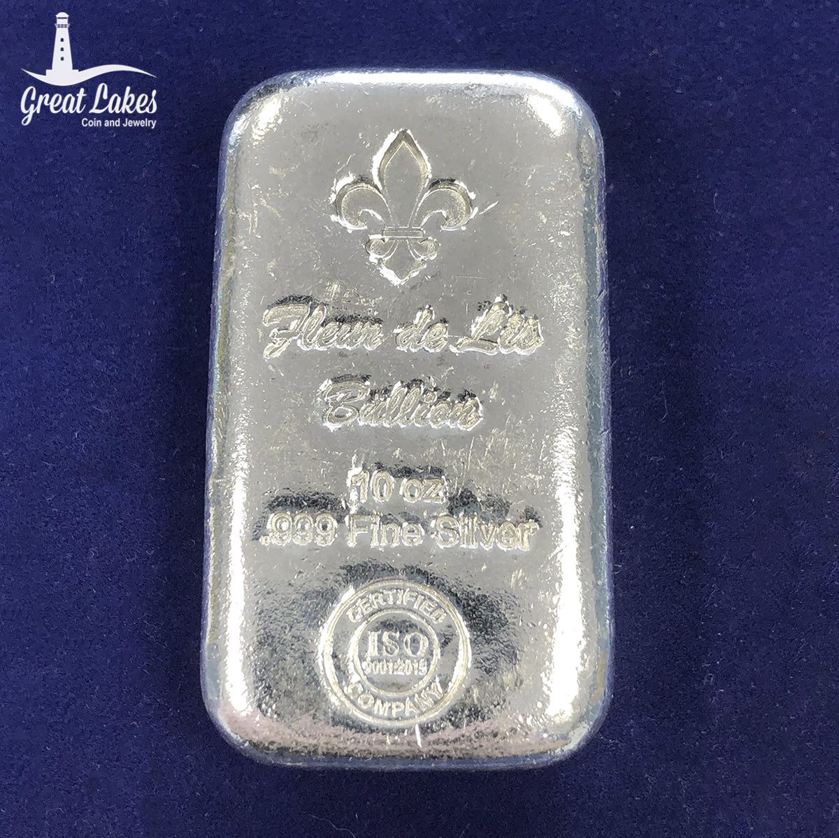 Fleur de Lis 10 oz Silver Bar (Secondary)