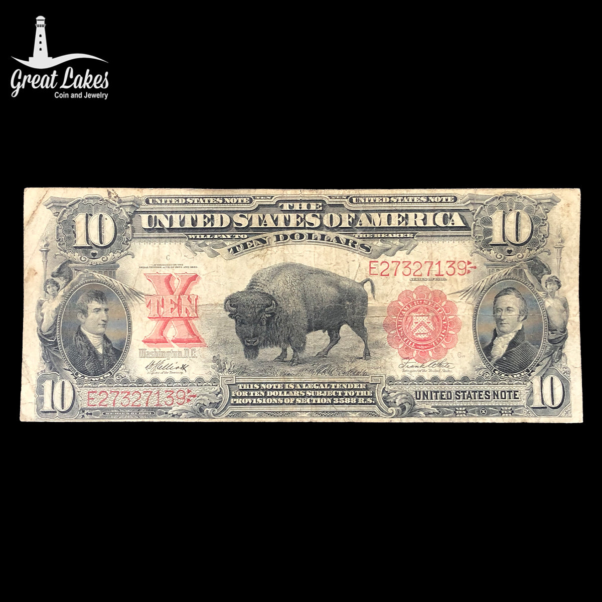 Fr.121m 1901 $10 Legal Tender “Bison” F
