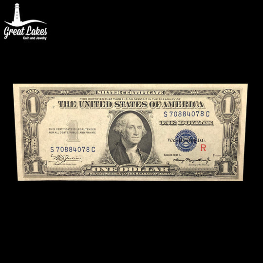 Fr.1609 1935-A $1 Silver Certificate “R” Experimental Note (AU)