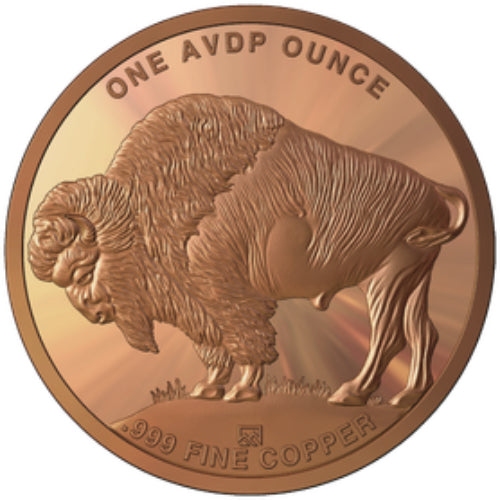 1 oz Copper Buffalo Round (BU)
