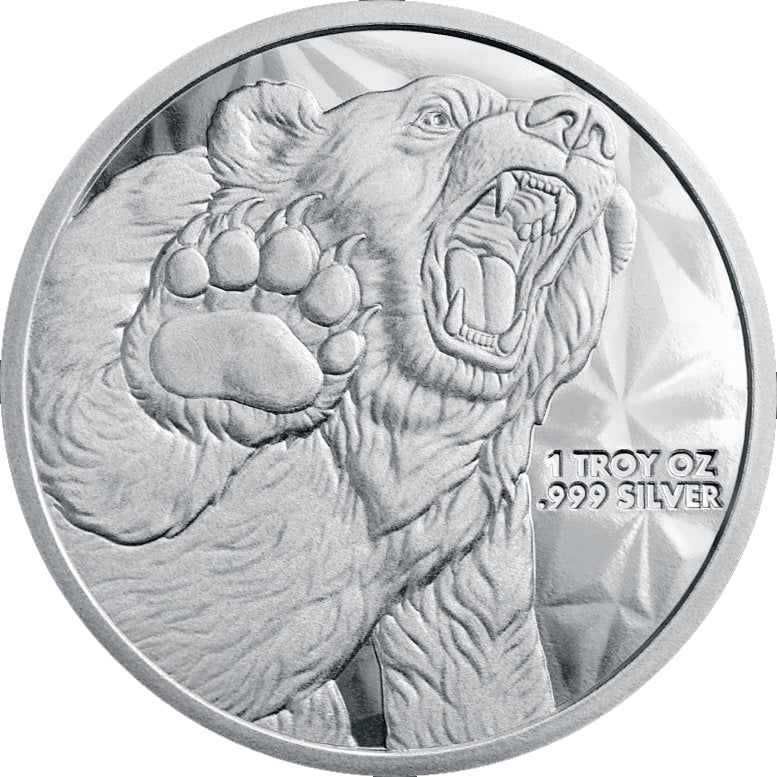 1 oz Silver Bull & Bear Round (BU)