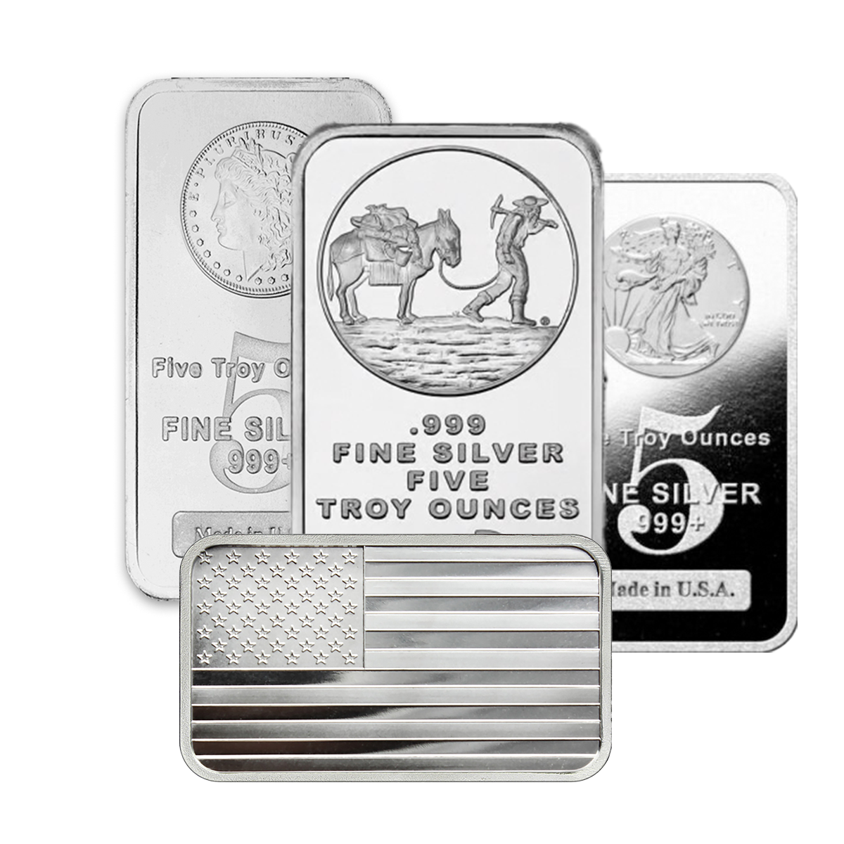 Generic 5 oz Silver Bar (Secondary Market) (Random)