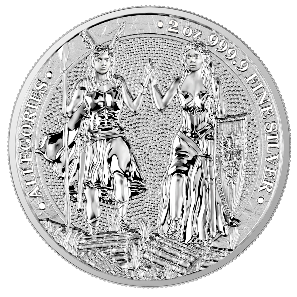 Germania Mint 2023 Allegories Galia &amp; Germania 2 oz Silver (BU)