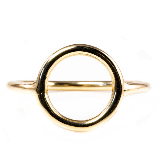 14k Gold Open Circle Ring