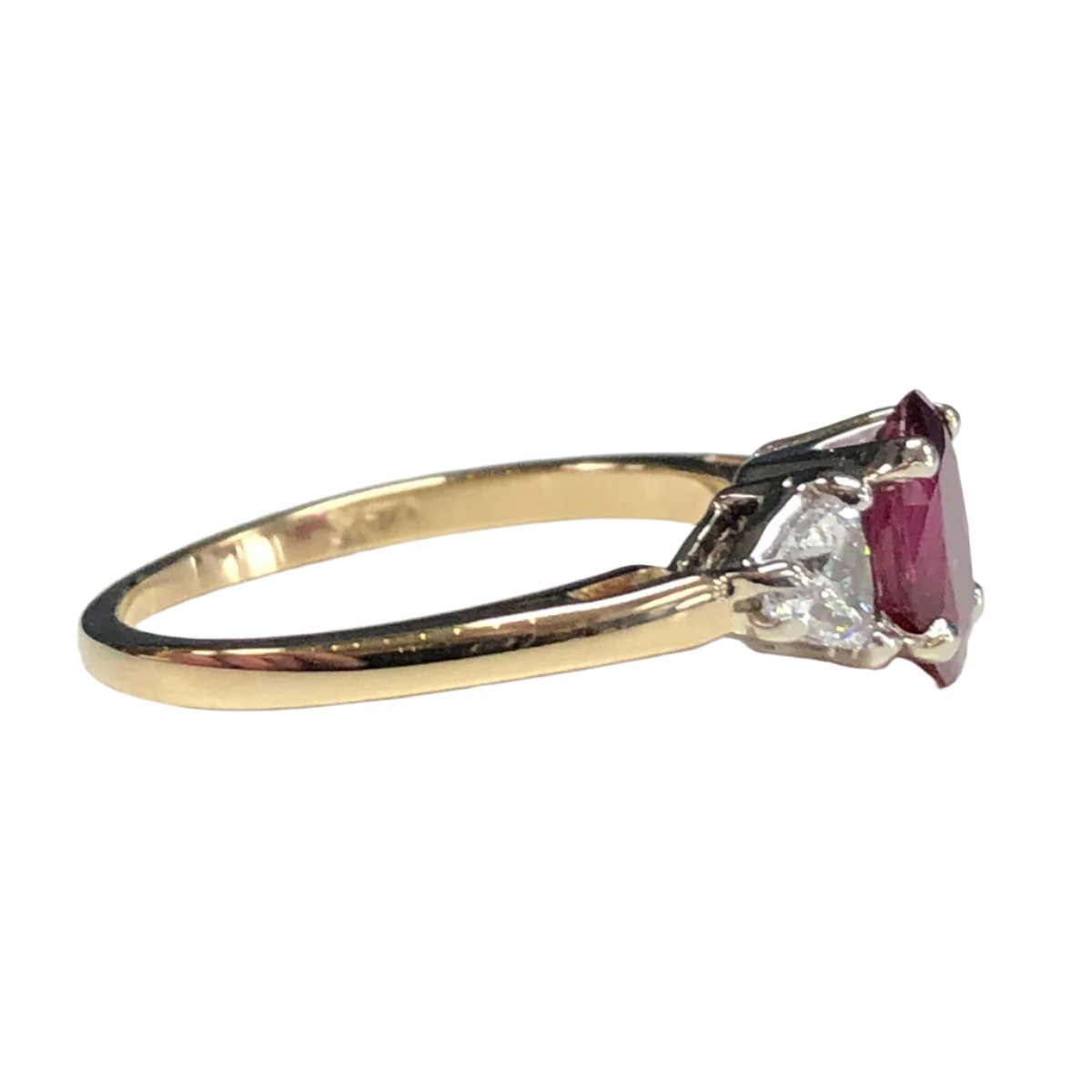 14k Gold Ruby &amp; Diamond Ring