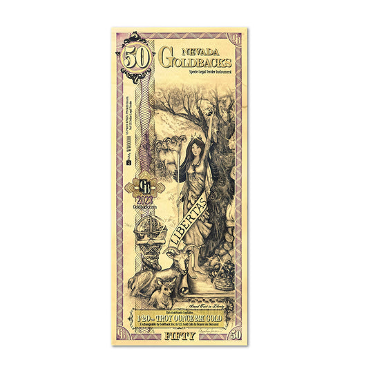 50 Nevada Goldback Gold Note