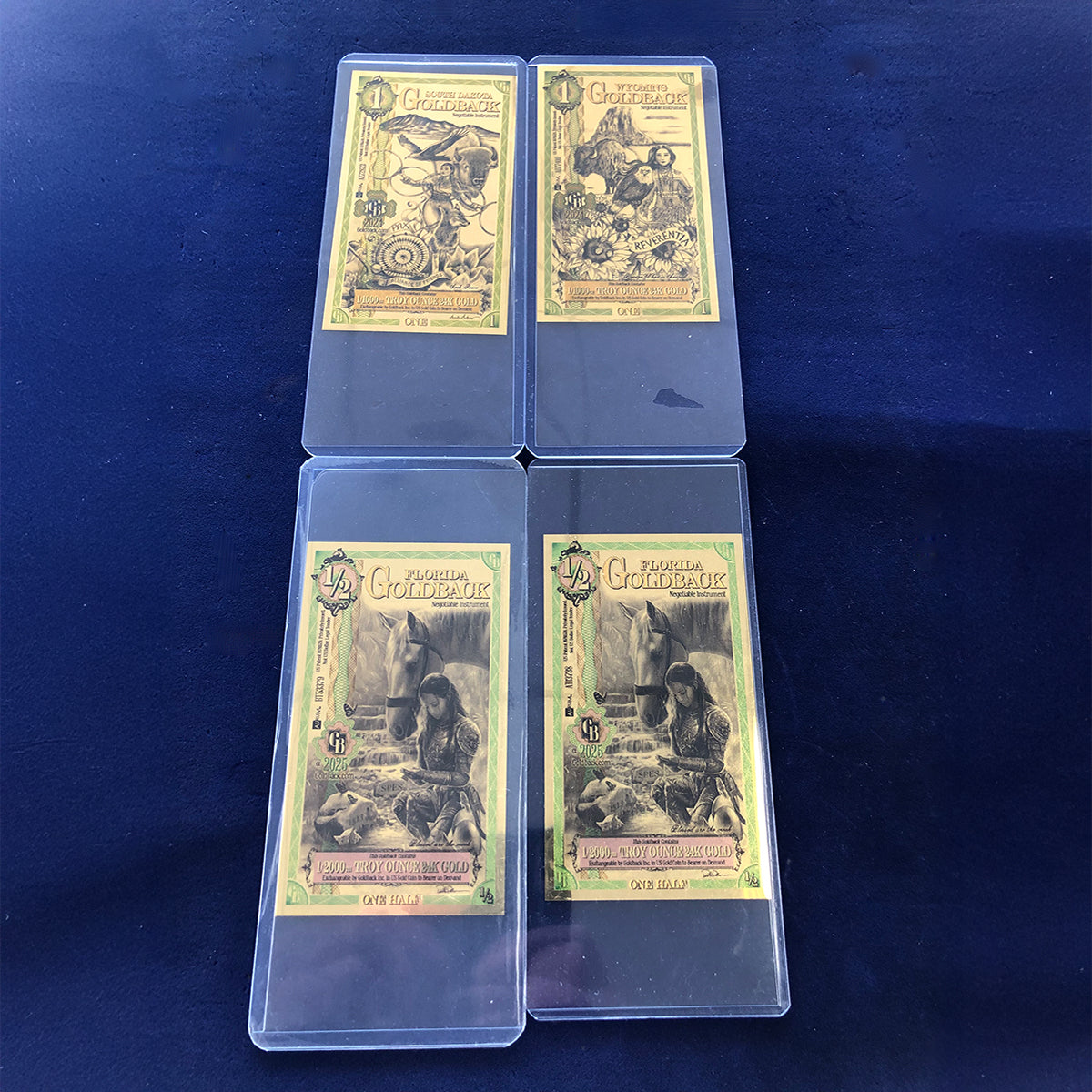 Lot of 4 Goldback Notes (3 Goldbacks) (Secondary Market)